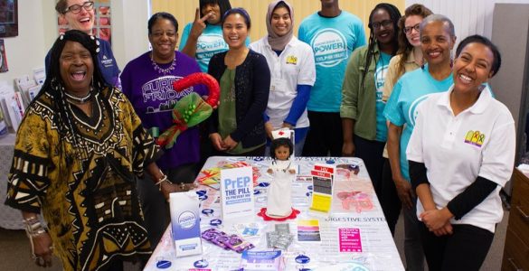 The PATIENTS Program shared health education materials with community members at St. Matthew’s Community Long-Term Outreach Center on World AIDS Day in December 2019.