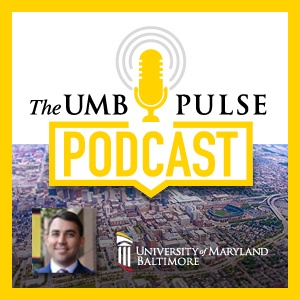 Promotional graphic for episode 20 of the UMB Pulse Podcast featuring Matthew Frieman.